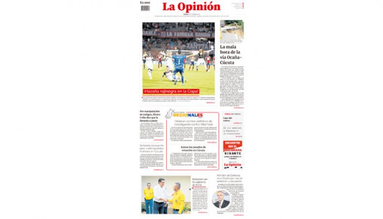 Portada La Opinión del viernes 6 de octubre de 2023