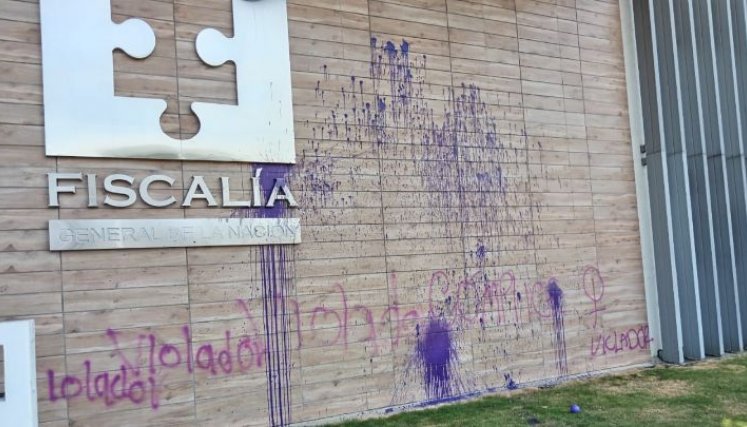 Así quedó la sede de la Fiscalía tras la movilización. / Foto: Cortesía