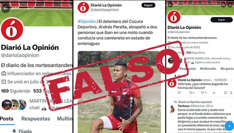 Suplantación de cuenta de twitter de La Opinión