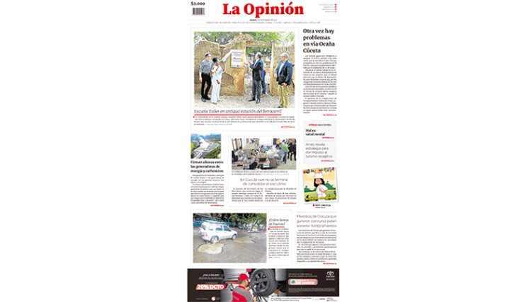 Portada del sábado, 4 de noviembre de 2023 
