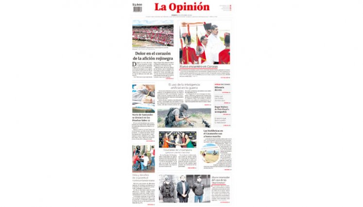 Portada La Opinión del domingo 19 de noviembre de 2023