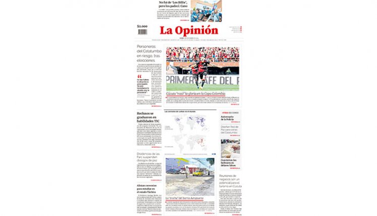 Portada del lunes, 6 de noviembre de 2023