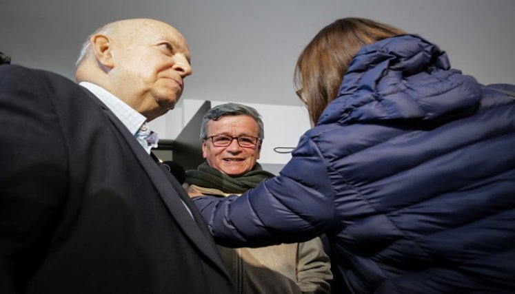 Los delegados para la mesa de diálogos entre el Gobierno Nacional, Otty Patiño y el delegado del Eln, Pablo Beltrán
