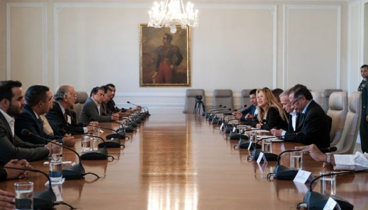Al menos 18 gobernadores elegidos el pasado 29 de octubre se reunieron por primera vez con el presidente Gustavo Petro en la Casa de Nariño./ Foto Presidencia de la República