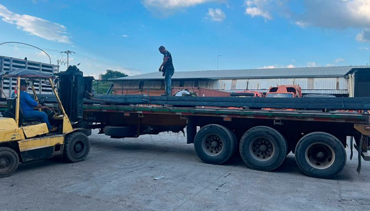 Han llegado la Zona Franca de Cúcuta 1.750 toneladas de palanquillas de acero desde Sizuca./ Foto Cortesía