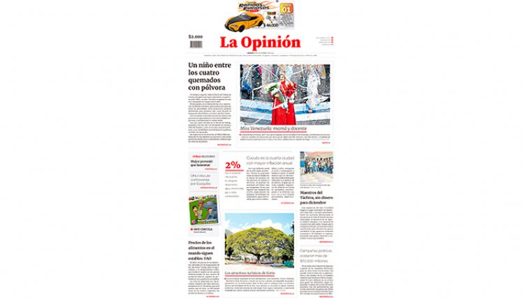 Portada de la edición impresa.