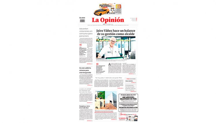 Portada del lunes, 11 de diciembre de 2023
