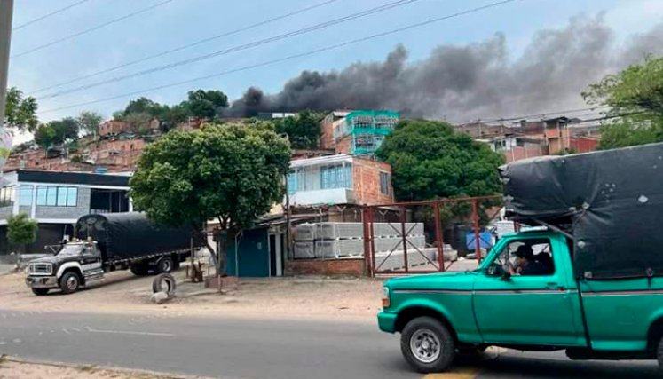 Incendio barrio Sevilla. Foto: Cortesía