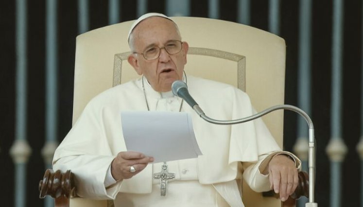 Papa Francisco durante audiencia en la Santa Sede