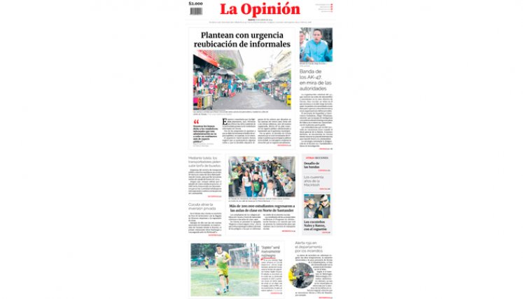Portada del martes 23 de enero