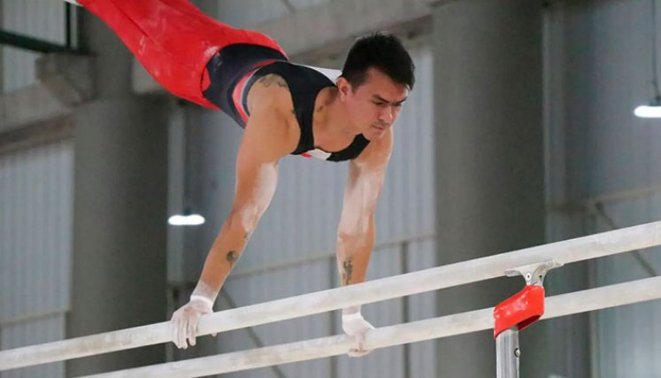Jossimar Calvo, gimnasta de Norte de Santander. 