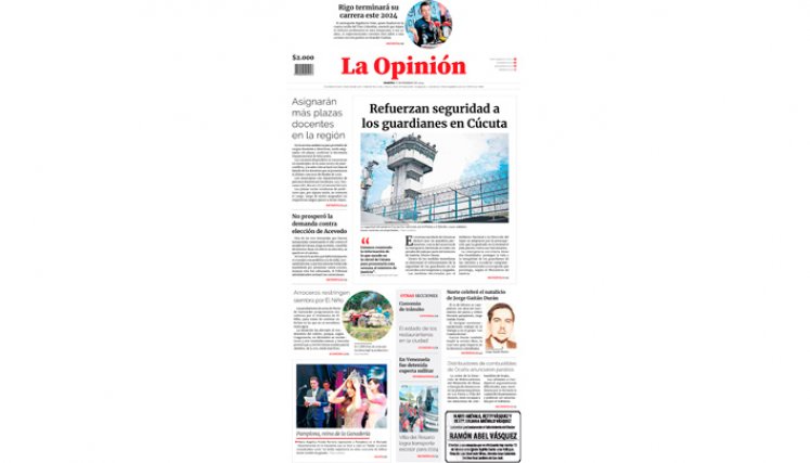Portada del martes, 13 de febrero