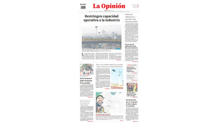Portada del sábado 16 de marzo