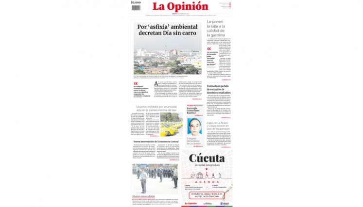 Portada del martes, 12 de marzo de 2024