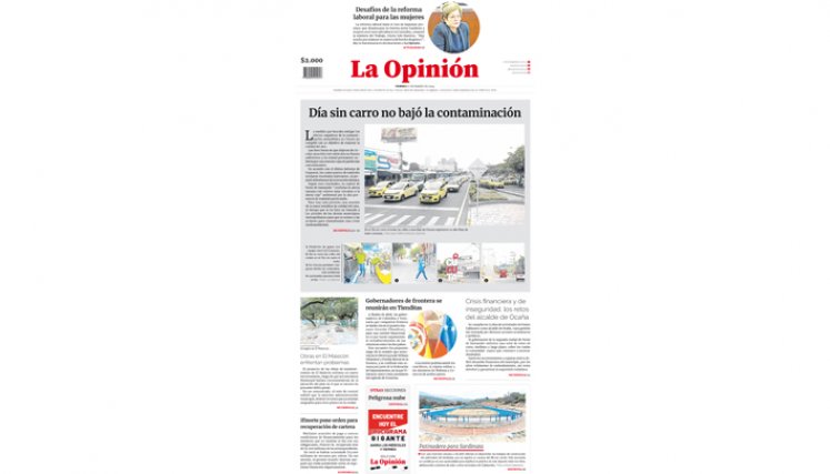 Portada del viernes, 15 de marzo de 2024