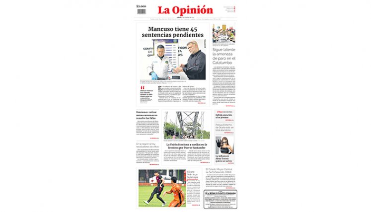 Portada del sábado, 2 de marzo de 2024