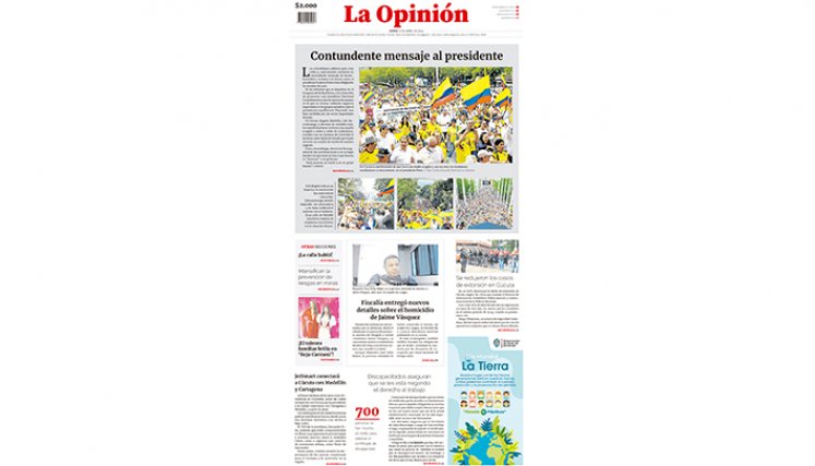 Portada del lunes, 22 de abril de 2024