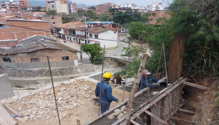 Avanzan los trabajos de la adecuación del viacrucis hacia el monumento de Cristo Rey en Ocaña. /Foto: Cortesía