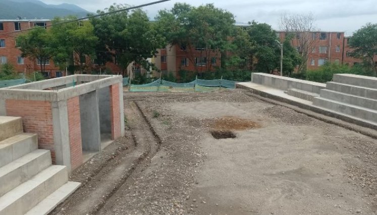 A la obra solo se le han construido las graderías./ Foto: Cortesía. 