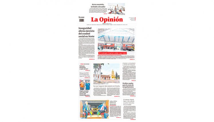 Portada del jueves 18 de abril