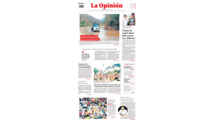 Portada del martes, 30 de abril de 2024