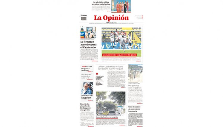 Portada del sábado, 20 de abril de 2024