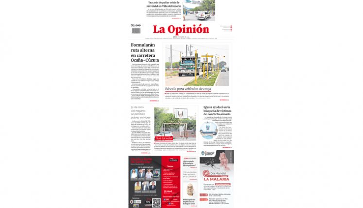 Portada del jueves, 25 de abril de 2024