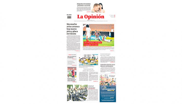 Portada del lunes, 29 de abril de 2024