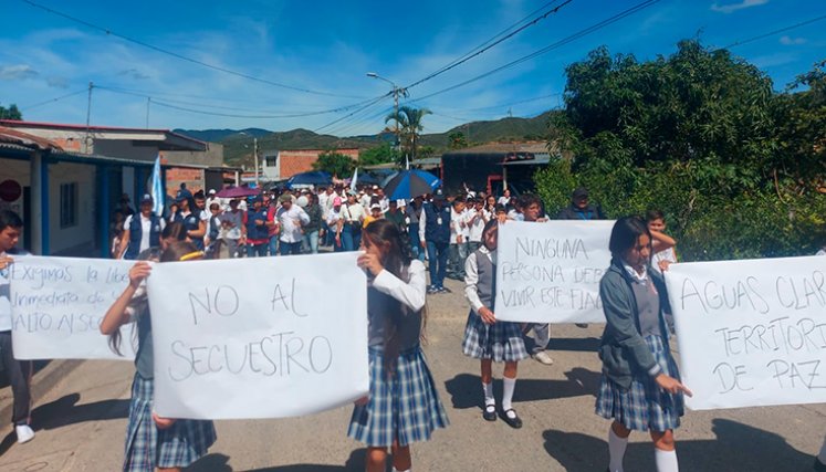 Marcha contra el secuestro en Aguas Claras