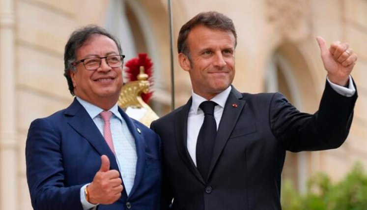 Petro y Macron. Foto Colprensa