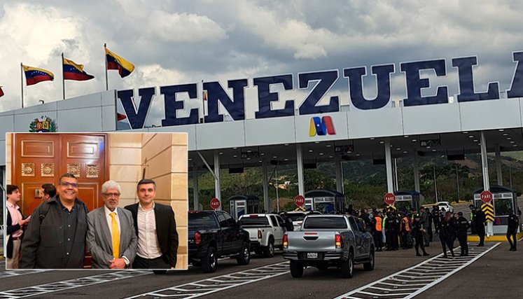 Líderes gremiales apoyaron a Germán Umaña (centro), en la Cámara./ Foto Cortesía