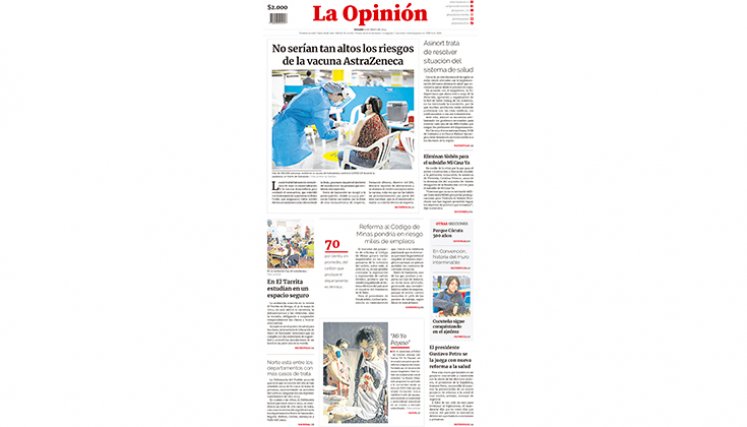 Portada del sábado, 11 de mayo de 2024