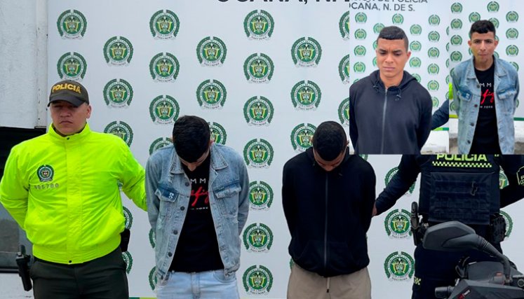 Rigoberto Hurtado y Luis Castilla fueron capturados en el parque principal.