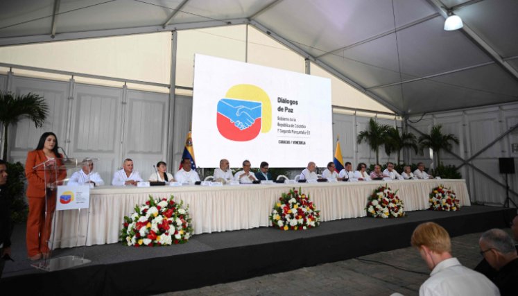 El gobierno nacional y la Segunda Marquetalia instalaron los diálogos de paz en Caracas./Foto AFP