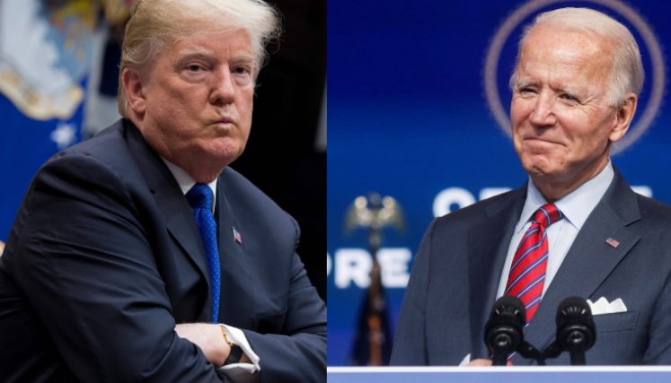Expresidente de Estados Unidos Donald Trump (i) y el presidente Joe Biden (d). / Foto: cortesía