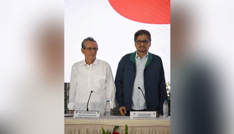 Iván Márquez, excomandante de las Farc, reapareció en público./Foto AFP