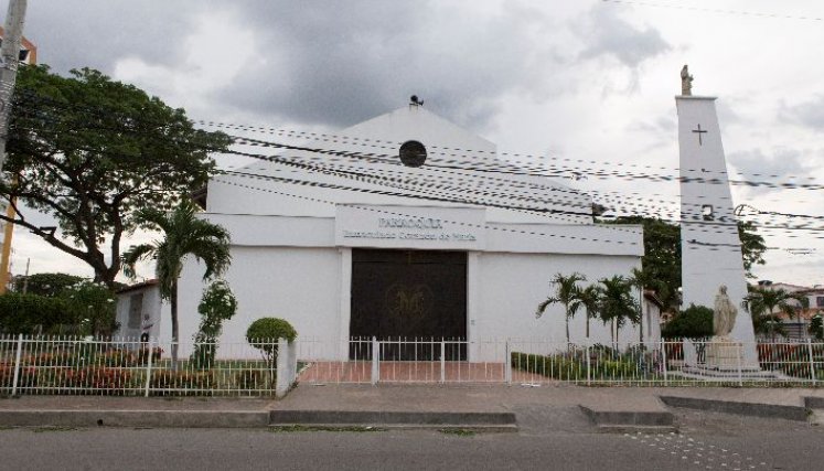 La Parroquia Inmaculado Corazón de María, es uno de los lugares más característicos del barrio. / Foto: Juan Pablo Cohen.