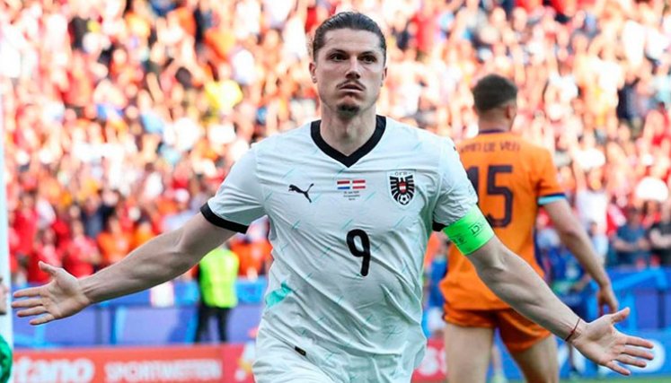 Sabitzer, Austria en la Eurocopa 2024. 