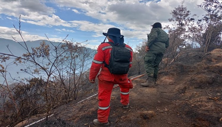 Luego de varios días fue extinguido el incendio forestal en zona rural de Ocaña./ Foto cortesía para La Opinión.