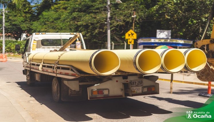 Trabajos de saneamiento básico ambiental se adelantan en Ocaña para recoger el 70 por ciento de las aguas negras vertidas a los ríos./ Foto: Cortesía