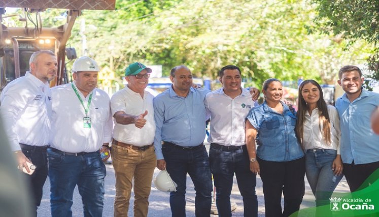 Trabajos de saneamiento básico ambiental se adelantan en Ocaña para recoger el 70 por ciento de las aguas negras vertidas a los ríos./ Foto: Cortesía