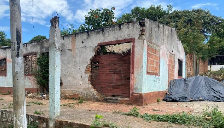 La vivienda ha estado en abandono por más de dos años. 