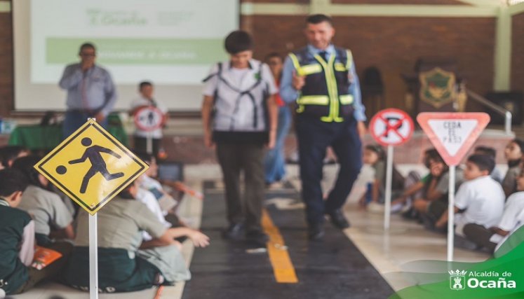 Seguridad vial desde las aulas es la consigna de la secretaría de Movilidad en Ocaña./ Foto: cortesía