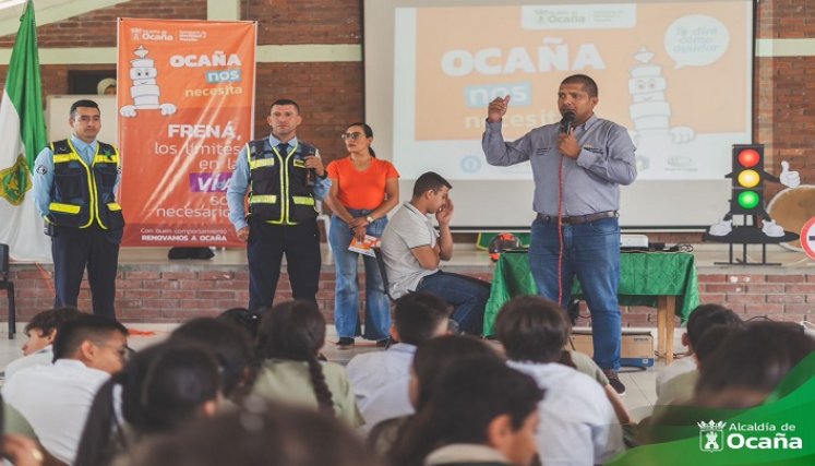 Seguridad vial desde las aulas es la consigna de la secretaría de Movilidad en Ocaña./ Foto: cortesía