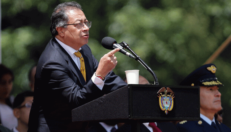 Gustavo Petro en su alocución del balance tras dos años de gestión