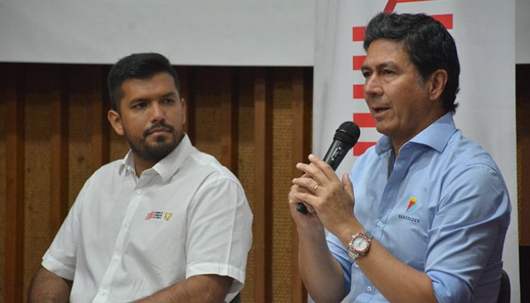 Sergio Castillo y Javier Díaz, presidentes de la Cámara y Bancóldex./ Foto Cortesía