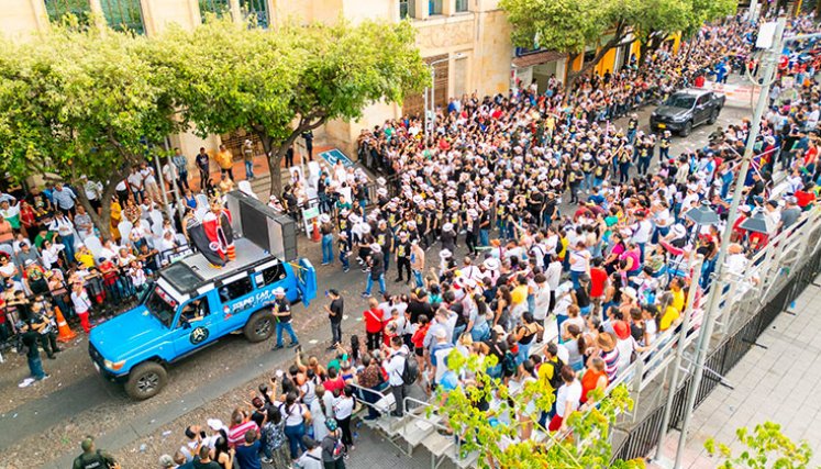 Los cierres viales por las actividades de las ferias generaron trancones, las  cuales afectaron la dinámica productiva de la ciudad./ Foto Cortesía