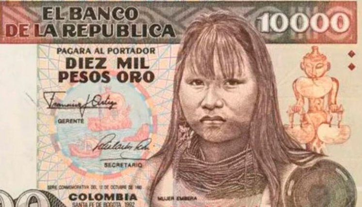 Billete de 10.000 colombiano 