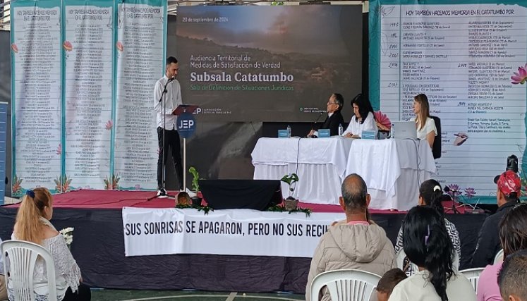 La justicia restaurativa llega hasta el municipio cafetero de la zona del Catatumbo, San Calixto, para mitigar el dolor de las víctimas de los ‘Falsos positivos’./ Foto Cortesía