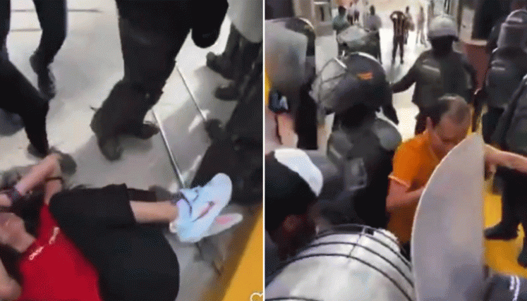 La politóloga Karol Solís denunció que una patrullera de la Policía Nacional la agredió sexualmente durante una manifestación en el peaje Papiros en Puerto Colombia, Atlántico